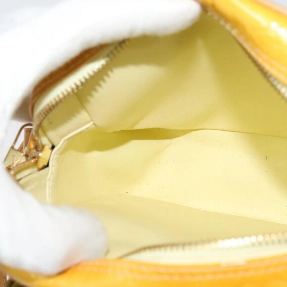 LOUIS VUITTON Monogram Vernis Wooster Bag Lime Yellow M91075 LV Auth BA3504 - Picture 13 of 16